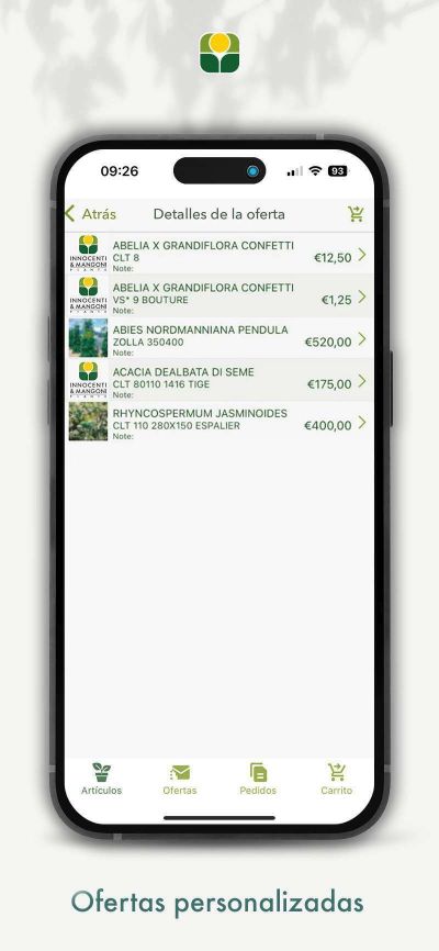 offerte personalizzate su app innocenti e mangoni su smartphone