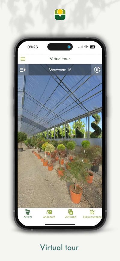 nursery virtual tour su app innocenti e mangoni su smartphone