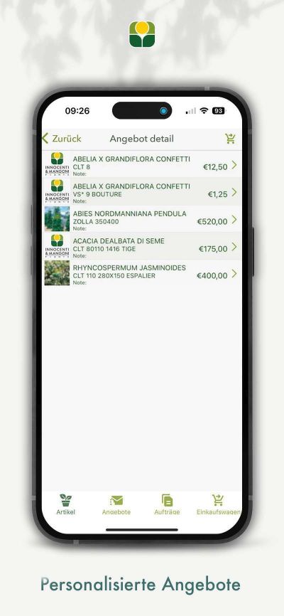 offerte personalizzate su app innocenti e mangoni su smartphone