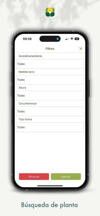 cerca pianta su app innocenti e mangoni su smartphone