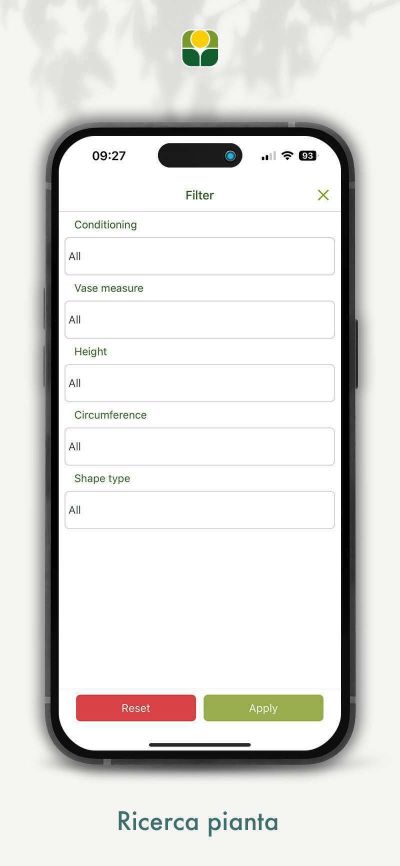 cerca pianta su app innocenti e mangoni su smartphone